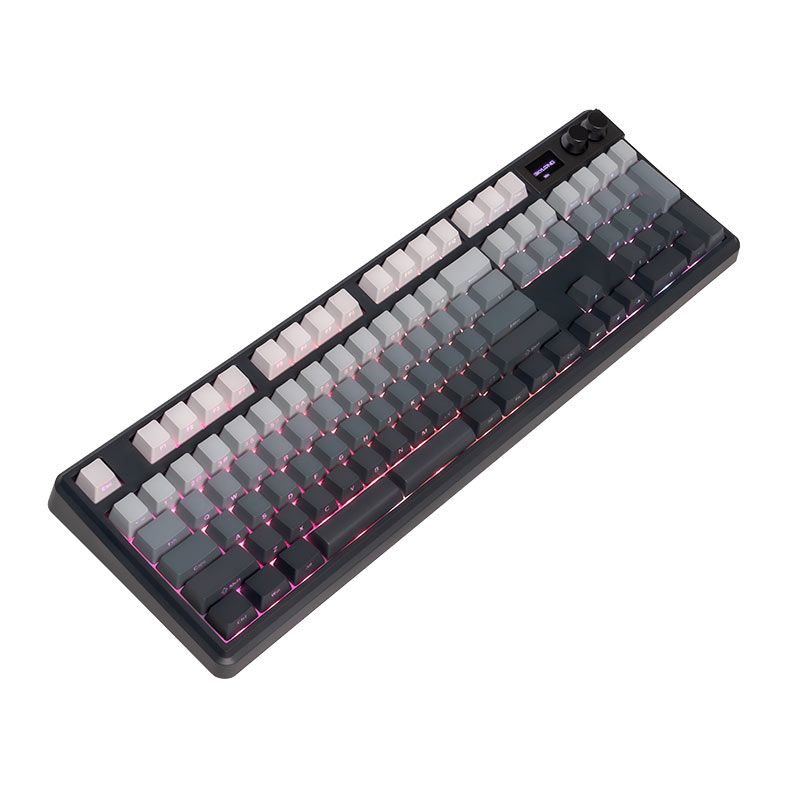 Teclado Mecanico Skyloong GK104, RGB, Switch Optico Vermelho, Preto e Cinza, SKL-GK104-RGB-RD