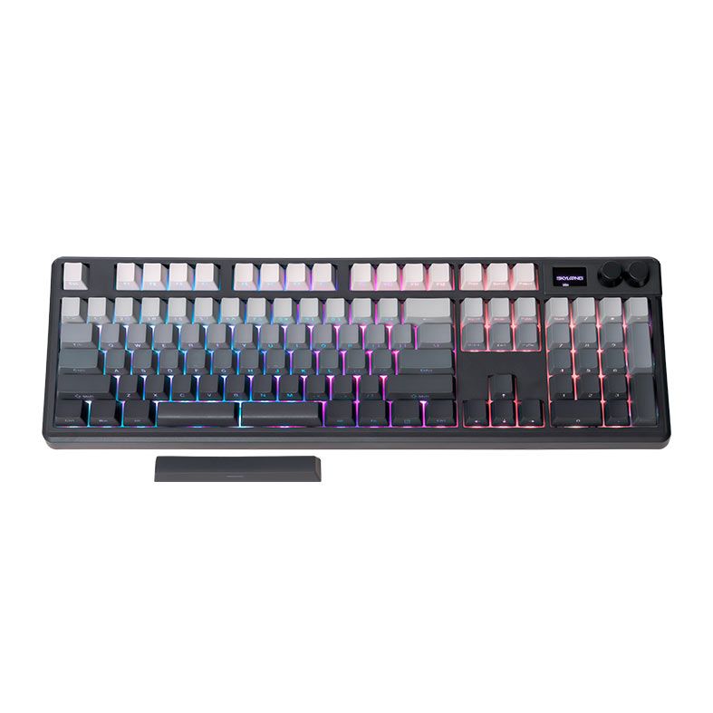 Teclado Mecanico Skyloong GK104, RGB, Switch Optico Vermelho, Preto e Cinza, SKL-GK104-RGB-RD