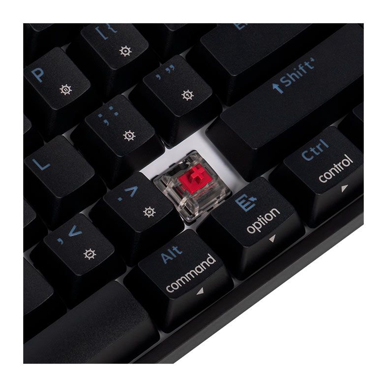 Teclado Mecanico Skyloong GK61, RGB, Switch Optico Vermelho, Preto, SKL-GK61-RGB-RD-BK