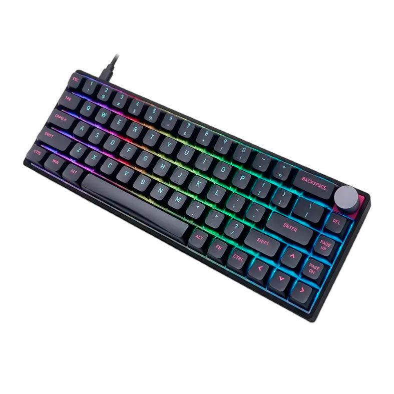Teclado Mecanico Skyloong GK68, RGB, Switch Optico Vermelho, Preto, SKL-GK68-RGB-RD-BK
