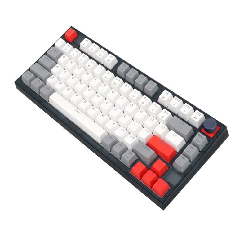 Teclado Mecanico Skyloong GK75, RGB, Switch Optico Marrom, Branco, SKL-GK75-RGB-BW-WH