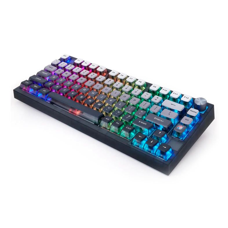Teclado Mecanico Skyloong GK75, RGB, Switch Optico Vermelho, Preto e Cinza, SKL-GK75-RGB-RD-BK-GY