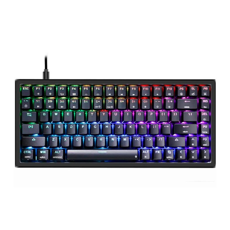 Teclado Mecanico Skyloong GK84, RGB, Switch Optico Azul, Preto, SKL-GK84-RGB-RD-BK