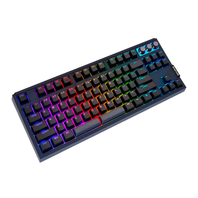 Teclado Mecanico Skyloong GK87, RGB, Switch Optico Vermelho, Preto, SKL-GK87-RGB-RD-BK