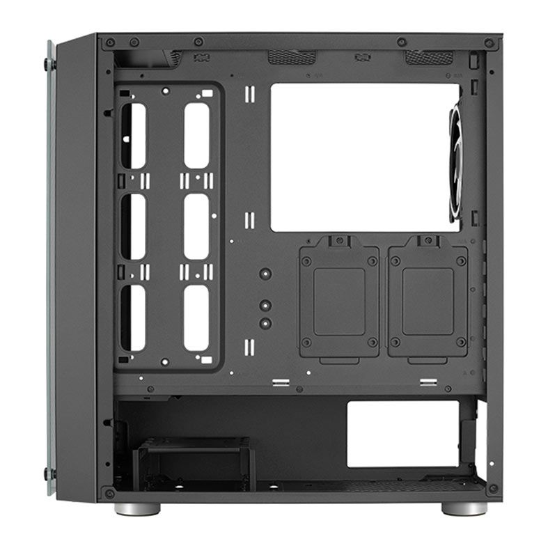 Gabinete Gamer Aerocool Skribble V1, ARGB, Mid-Tower, Lateral de Vidro, Com 3 Fans, Preto, SKRIBBLE-G-BK-V1