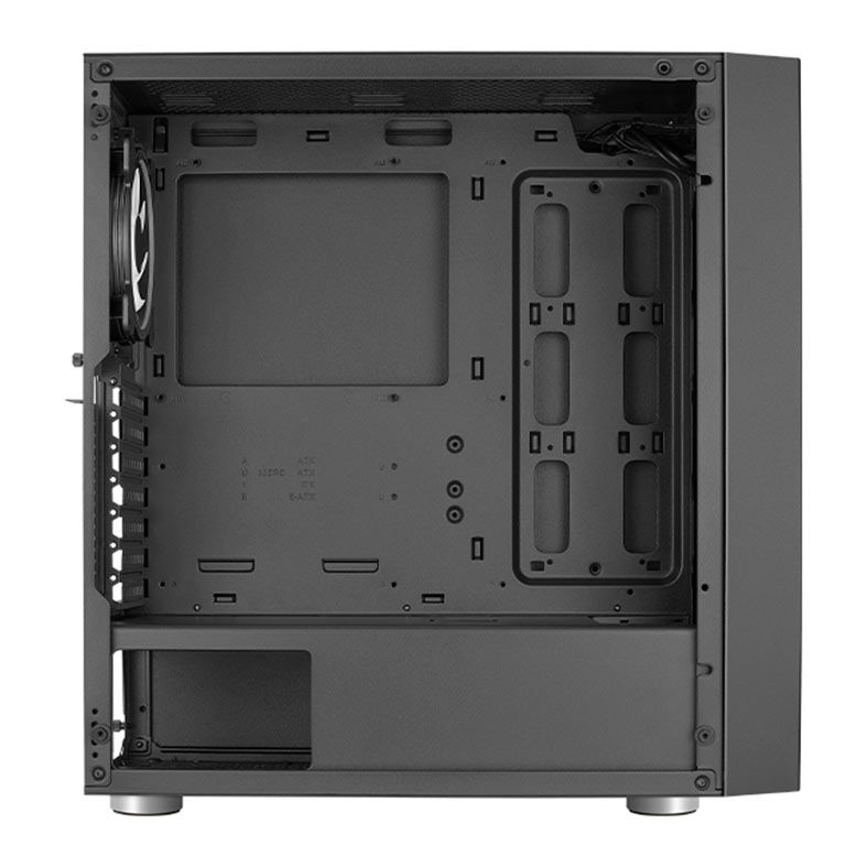 Gabinete Gamer Aerocool Skribble V1, ARGB, Mid-Tower, Lateral de Vidro, Com 3 Fans, Preto, SKRIBBLE-G-BK-V1