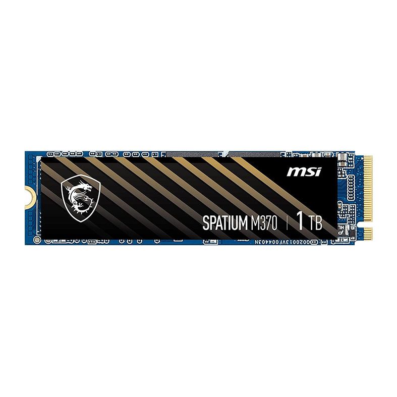 SSD MSI Spatium M370, 1TB, M.2 2280, PCIe NVMe, Leitura 2400 MB/s, Gravacao 1750 MB/s, SM370N1TB