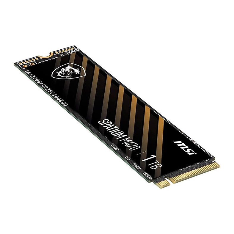 SSD MSI Spatium M470, 1TB, M.2 2280, PCIe NVMe, Leitura 5000 MB/s, Gravacao 4400 MB/s, SM470N1TB