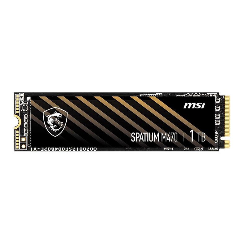 SSD MSI Spatium M470, 1TB, M.2 2280, PCIe NVMe, Leitura 5000 MB/s, Gravacao 4400 MB/s, SM470N1TB