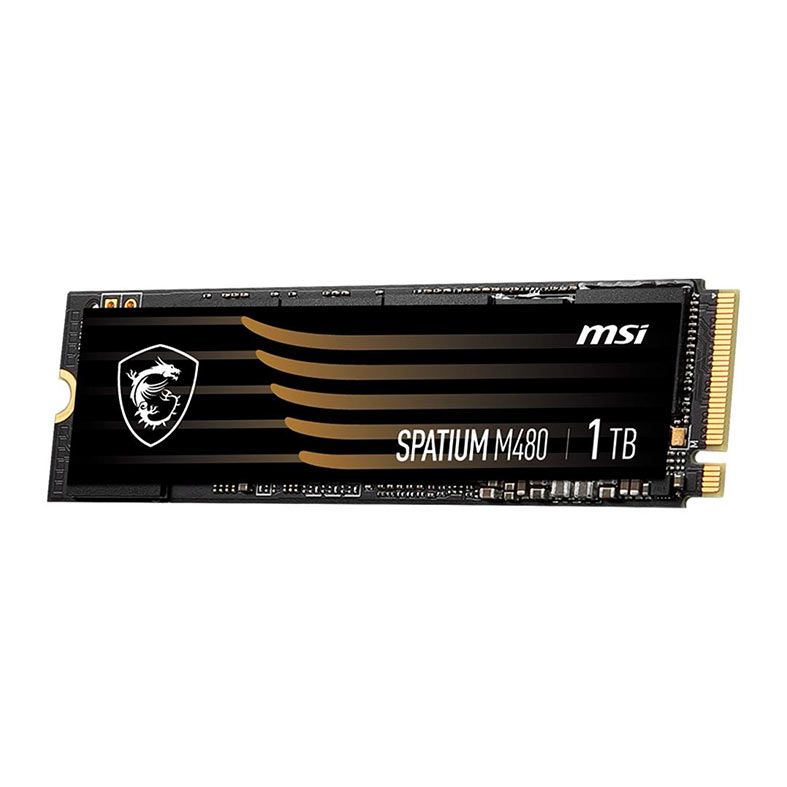 SSD MSI Spatium M480, 1TB, M.2 2280, PCIe NVMe, Leitura 7000 MB/s, Gravacao 5500 MB/s, SM480N1TB