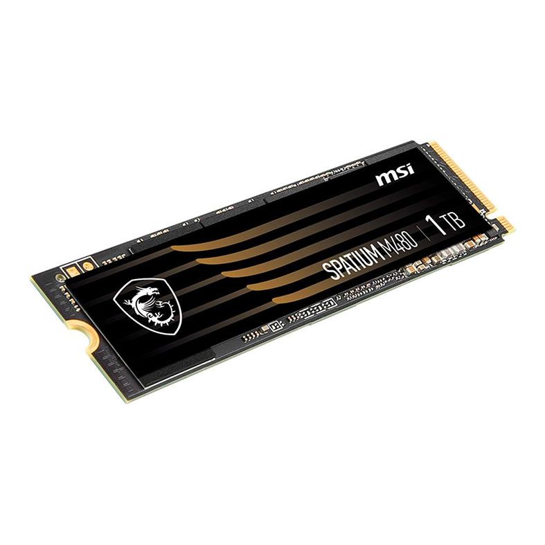 SSD MSI Spatium M480, 1TB, M.2 2280, PCIe NVMe, Leitura 7000 MB/s, Gravacao 5500 MB/s, SM480N1TB