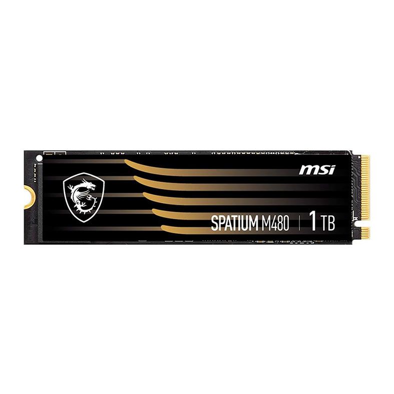 SSD MSI Spatium M480, 1TB, M.2 2280, PCIe NVMe, Leitura 7000 MB/s, Gravacao 5500 MB/s, SM480N1TB