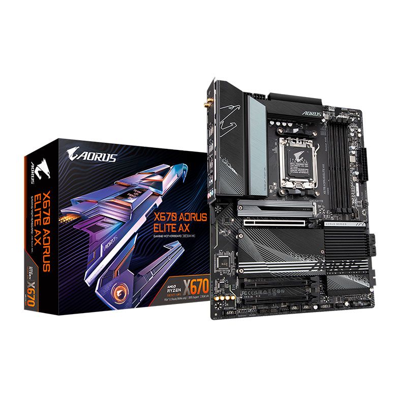Placa Mae Gigabyte X670 Aorus Elite AX, WiFi, DDR5, Socket AM5, ATX, Chipset AMD X670, X670-AORUS-ELITE-AX