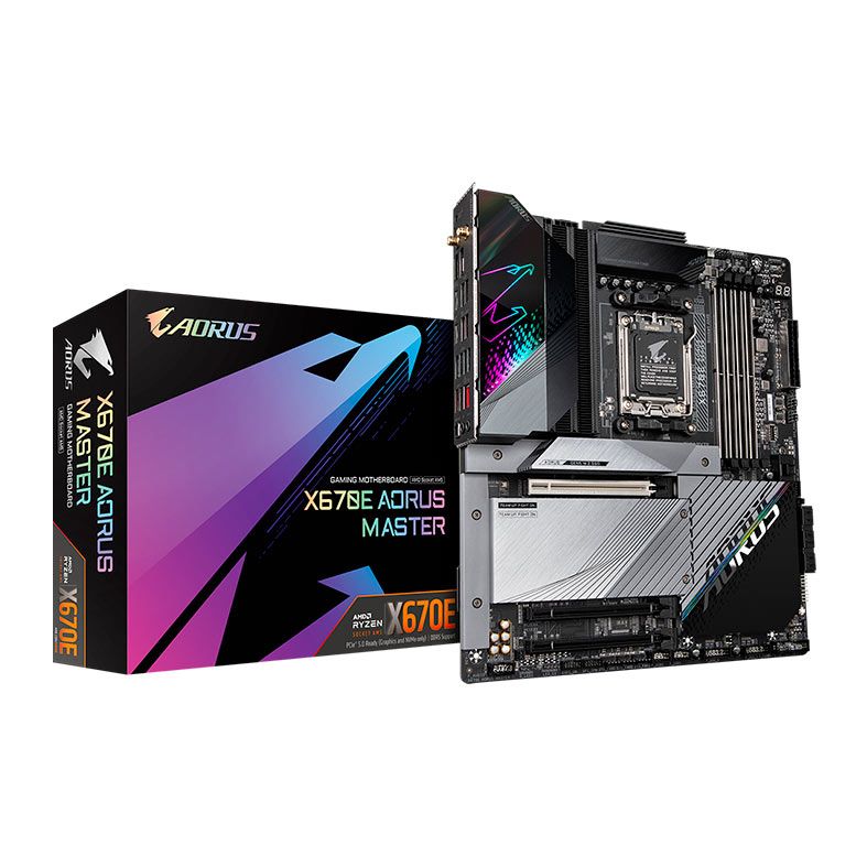 Placa Mae Gigabyte X670E Aorus Master, DDR5, Socket AM5, E-ATX, Chipset AMD X670, X670E-AORUS-MASTER