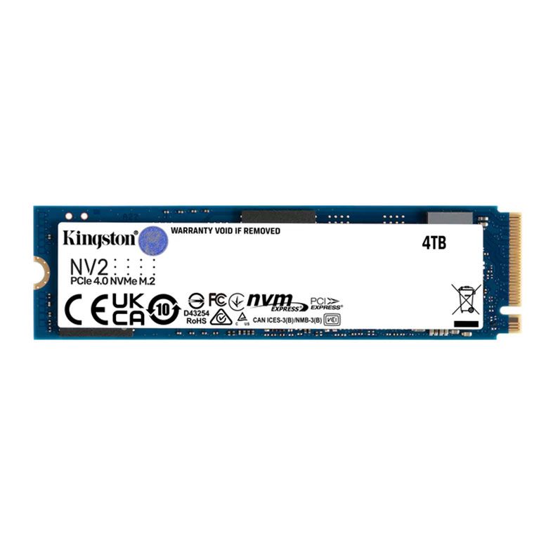 SSD Kingston NV2, 4TB, M.2 2280 PCIe NVMe, Leitura 3500MB/s, Gravacao 2800MB/s, SNV2S-4000G