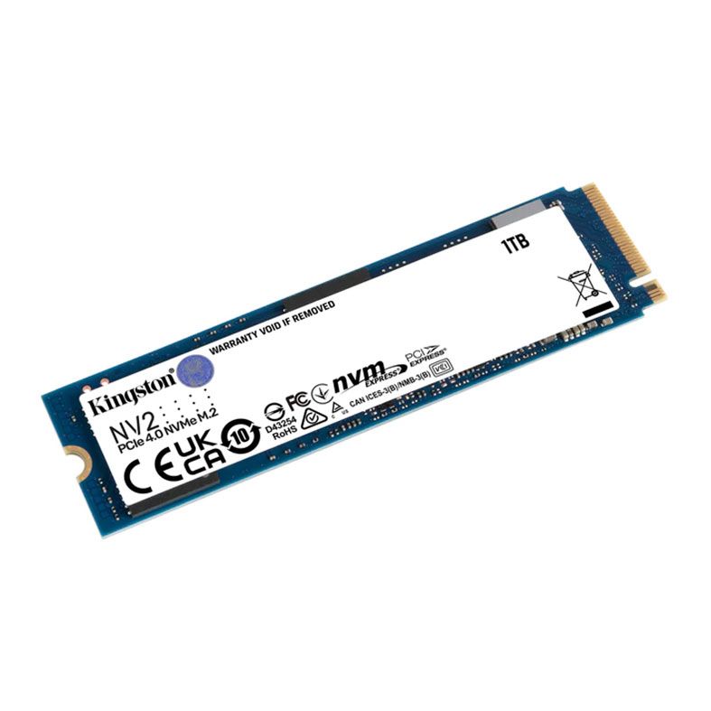 SSD Kingston NV2, 1TB, M.2 2280, PCIe NVMe, Leitura 3500MB/s, Gravacao 2100MB/s, SNV2S-1000G