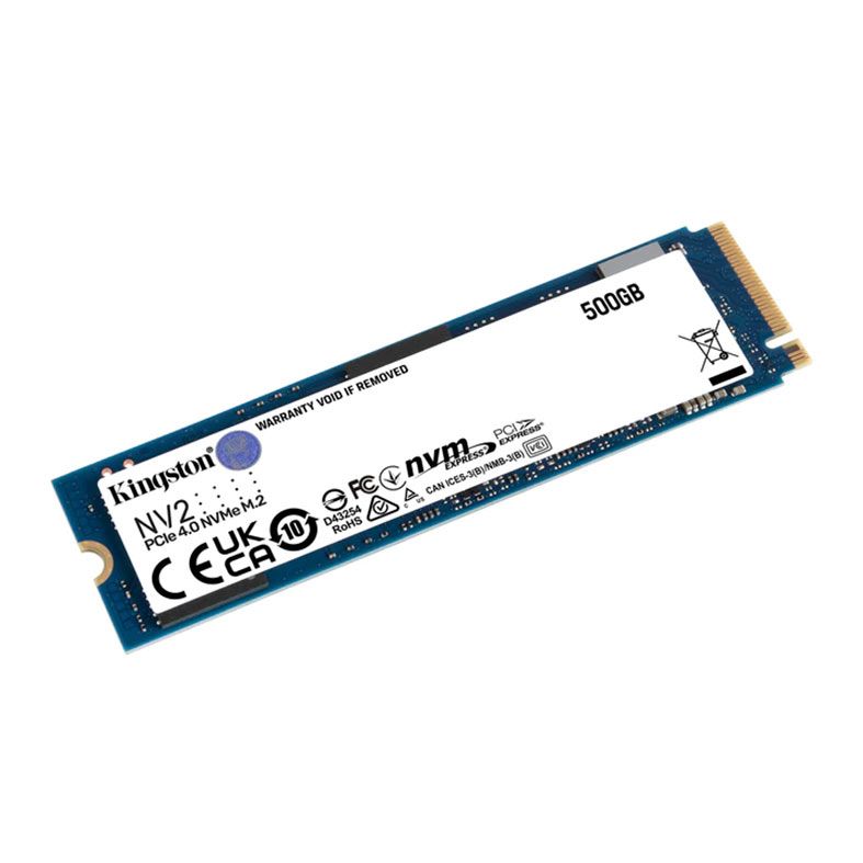 SSD Kingston NV2, 500GB, M.2 2280, PCIe NVMe, Leitura 3500 MB/s, Gravacao 2100 MB/s, SNV2S-500G