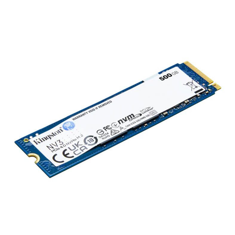 SSD Kingston NV3, 500GB, M.2 2280, PCIe NVMe, Leitura 5000MB/s, Gravacao 3000MB/s, SNV3S-500G