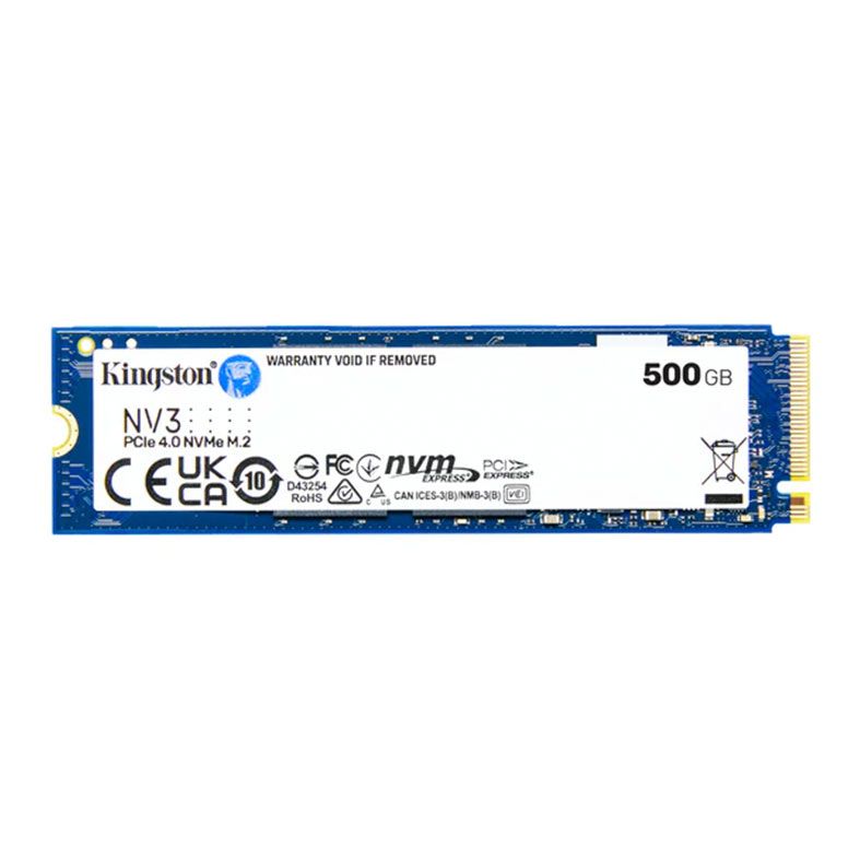 SSD Kingston NV3, 500GB, M.2 2280, PCIe NVMe, Leitura 5000MB/s, Gravacao 3000MB/s, SNV3S-500G