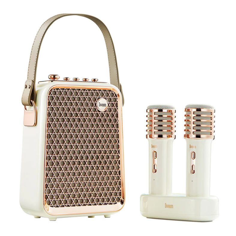 Caixa de Som E Karaoke Divoom Songbird, 50w Rms, Bluetooth, Branca, SONGBIRD-HQ-WHITE