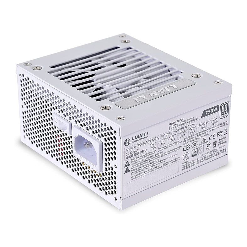 Fonte Lian Li SP750, 750W, Full-Modular, 80 Plus Gold, Branca, SP750-WHITE