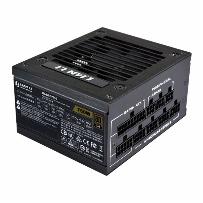 Fonte Lian Li SP750, 750W, Full-Modular, 80 Plus Gold, Preto, SP750