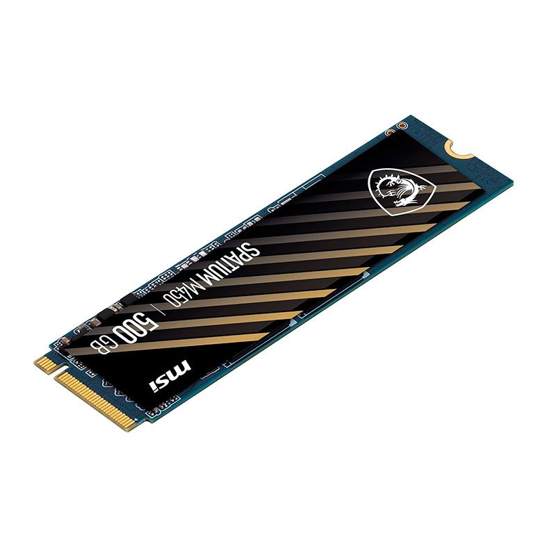SSD MSI Spatium M450, 500GB, M.2 2280, PCIe NVMe, Leitura 3600MB/s, Gravacao 2300MB/s, SPATIUM-M450-500GB