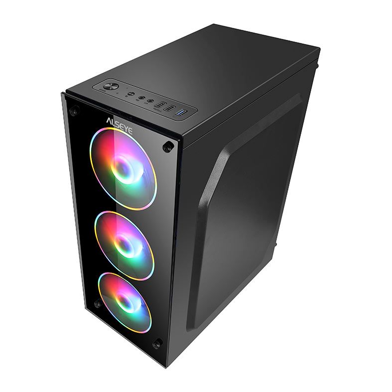 Gabinete Gamer Alseye Spectra, Mid-Tower, Lateral de Vidro, Preto, SPECTRA