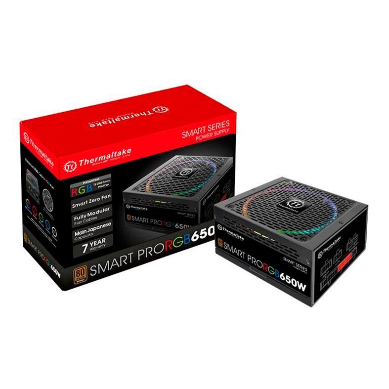 Fonte Thermaltake Supplypower Smart RGB 650W Full Modular 80Plus Bronze, SPR-0650F-R