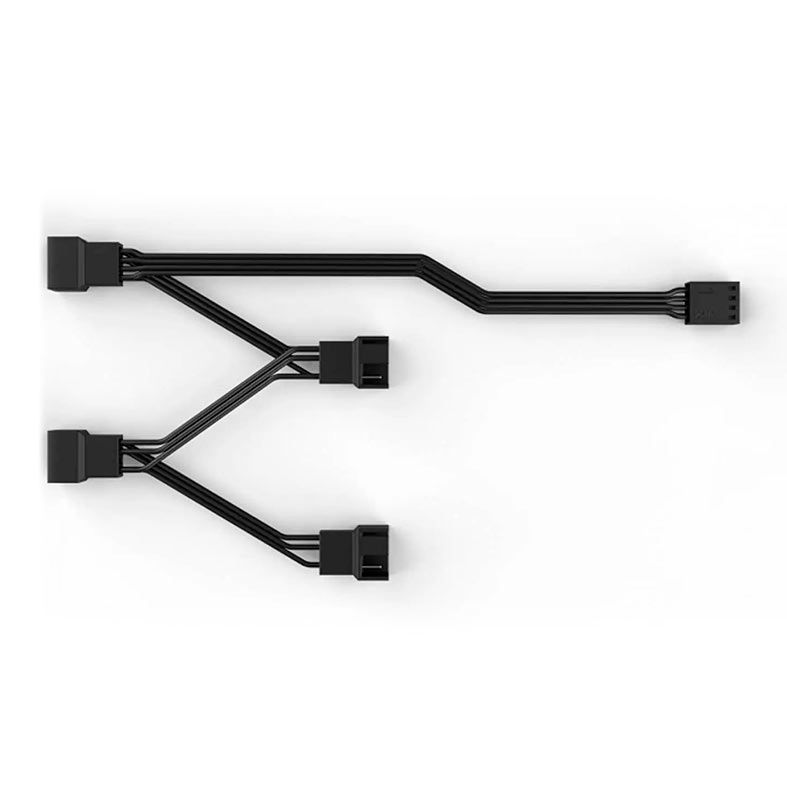 Cabo Splitter Para Fans PWM PcYes, 1 Entrada 4 Saidas, Preto, SPTPWM4PCY-131476