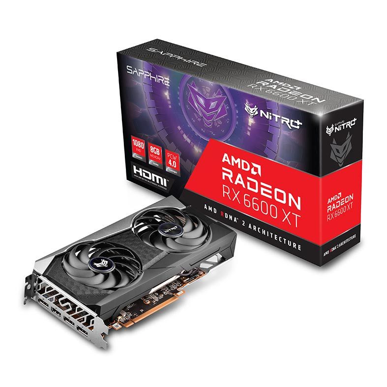 Placa de Video Sapphire Radeon RX 6600 XT Nitro+ OC, 8GB, GDDR6, 128-Bit, 11309-01-20G