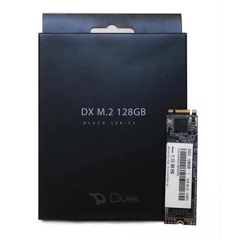 SSD Duex Black Series, 128GB, M.2 2280, PCIe Sata, Leitura 550 MB/s, Gravaçao 440 MB/s, SSD 128GB DX M.2