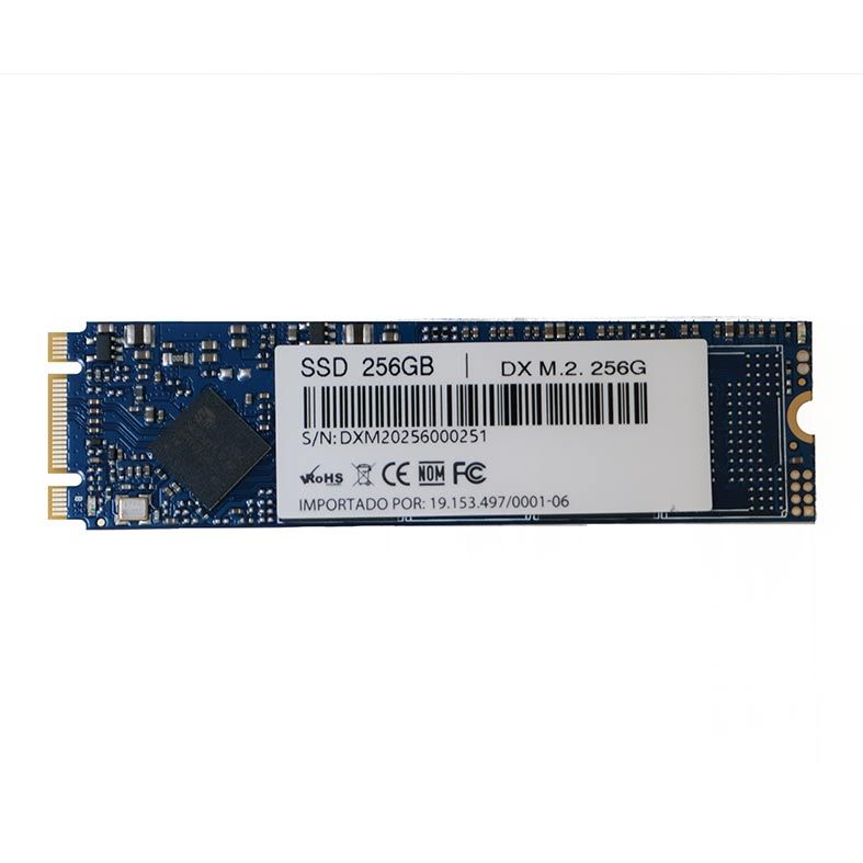 SSD Duex Black Series, 256GB, M.2 2280, PCIe Sata, Leitura 560 MB/s, Gravacao 480 MB/s, SSD 256GB DX M.2