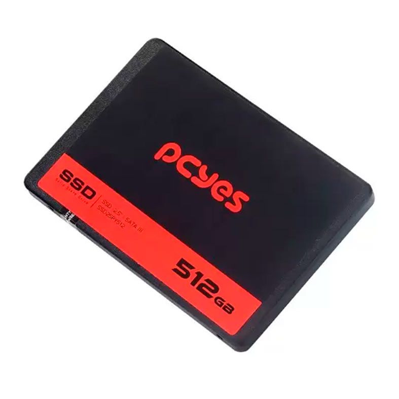 SSD PcYes PY512, 512GB, 2.5, Sata III 6 GB/s, Leitura 550 MB/s, Gravacao 400 MB/s, SSD25PY512