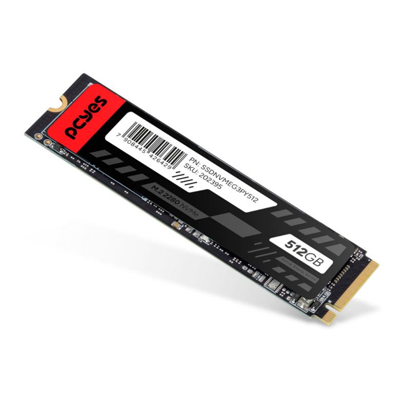 SSD Pcyes PY512, 512GB, M.2 2280 PCIe NVMe, Leitura 2200MB/s, Gravacao 1700MB/s, SSDNVMEG3PY512