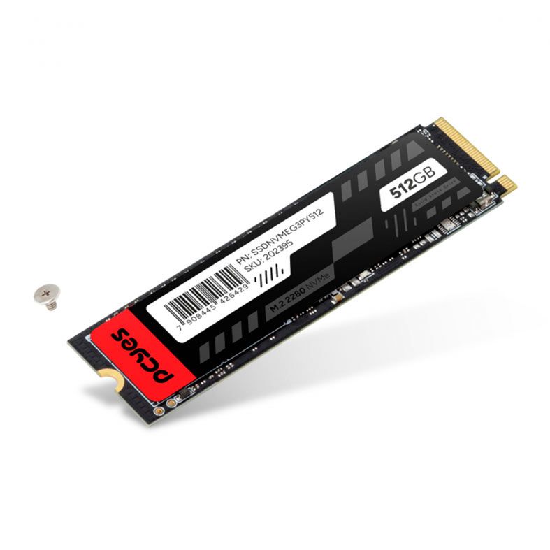 SSD Pcyes PY512, 512GB, M.2 2280 PCIe NVMe, Leitura 2200MB/s, Gravacao 1700MB/s, SSDNVMEG3PY512