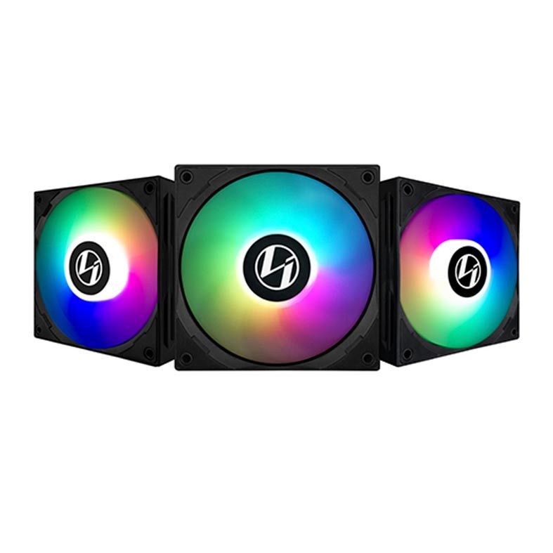 Kit Ventoinhas Lian Li ST120 RGB Preto 3x120mm, ST120-3B