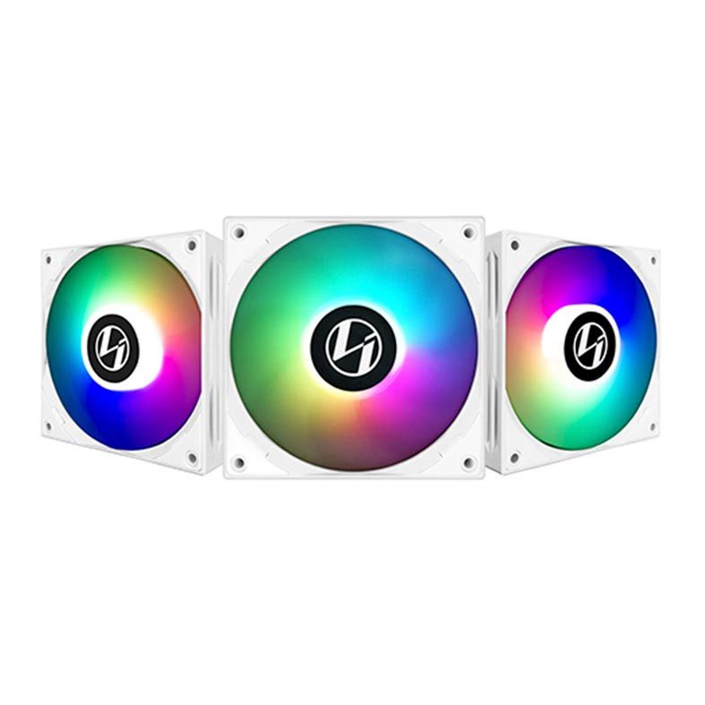Kit Ventoinhas Lian Li ST120 RGB Branco 3x120mm, ST120-3W