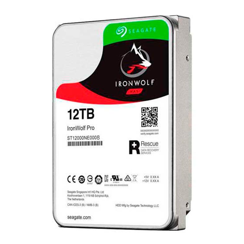 HD Seagate Ironwolf Pro, 12TB, 3.5, 7200 RPM, Sata III 6GB/s, Cache 256MB, ST12000NE0008
