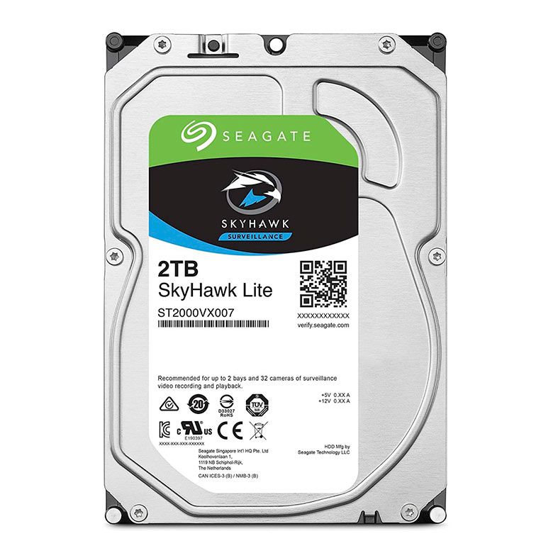 HD Seagate Skyhawk Lite, 2TB, 3.5, 5400 RPM, SATA III 6GB/s, Cache 64MB, ST2000VX007