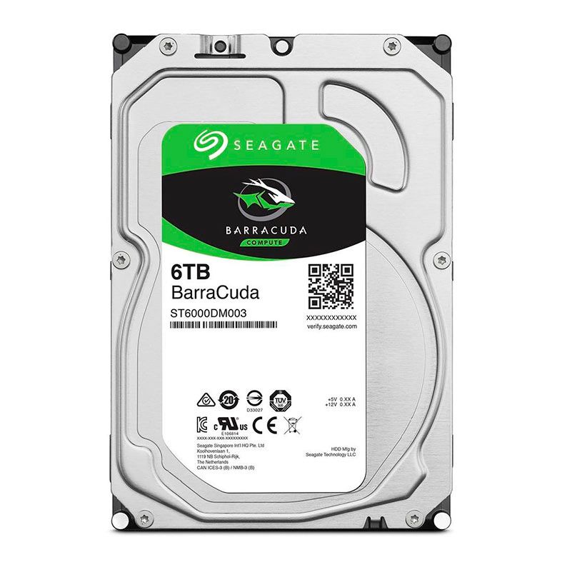 HD Seagate Barracuda, 6TB, 3.5, 5400 RPM, Sata III 6GB/s, Cache 256MB, ST6000DM003