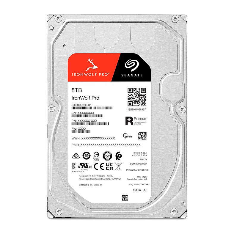 HD Seagate Ironwolf NAS, 8TB, 3.5, 7200RPM, Sata III 6GB/s, Cache 256MB, ST8000NT001