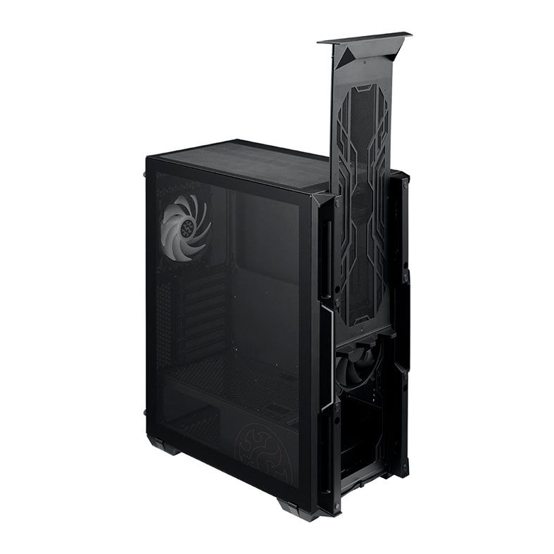 Gabinete Gamer XPG Starker, Mid-Tower, Lateral de Vidro, Com 2 Fans, ARGB, Preto, STARKER-BKCWW