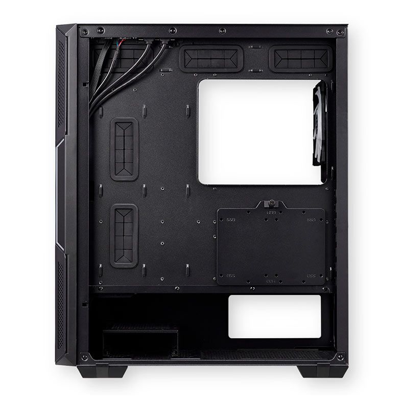 Gabinete Gamer XPG Starker, Mid-Tower, Lateral de Vidro, Com 2 Fans, ARGB, Preto, STARKER-BKCWW