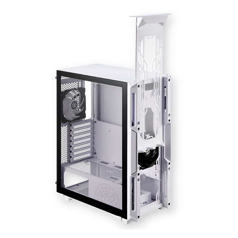 Gabinete Gamer XPG Starker, Mid-Tower, Lateral de Vidro, Com 2 Fans, ARGB, Branco, STARKER-WHCWW
