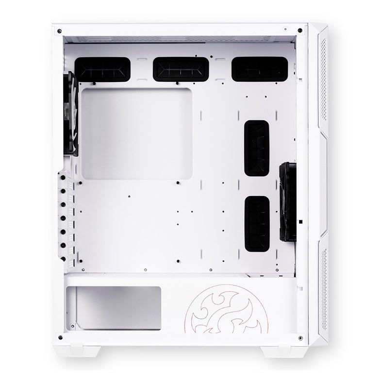 Gabinete Gamer XPG Starker, Mid-Tower, Lateral de Vidro, Com 2 Fans, ARGB, Branco, STARKER-WHCWW