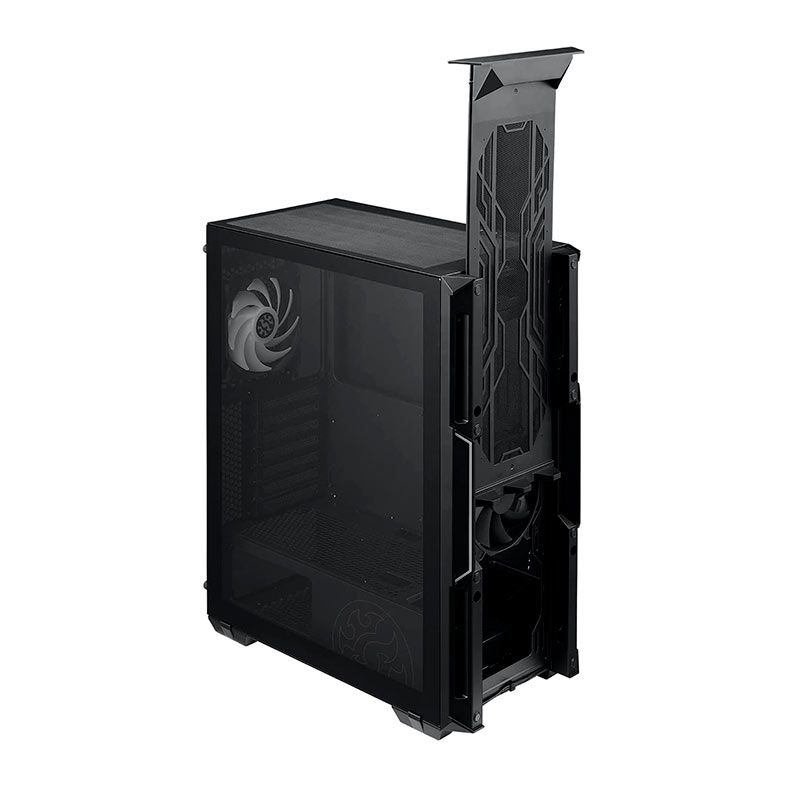 Gabinete Gamer XPG Starker Air, Mid-Tower, Lateral de Vidro, Com 2 Fans, ARGB, Preto, STARKERAIR-BKCWW