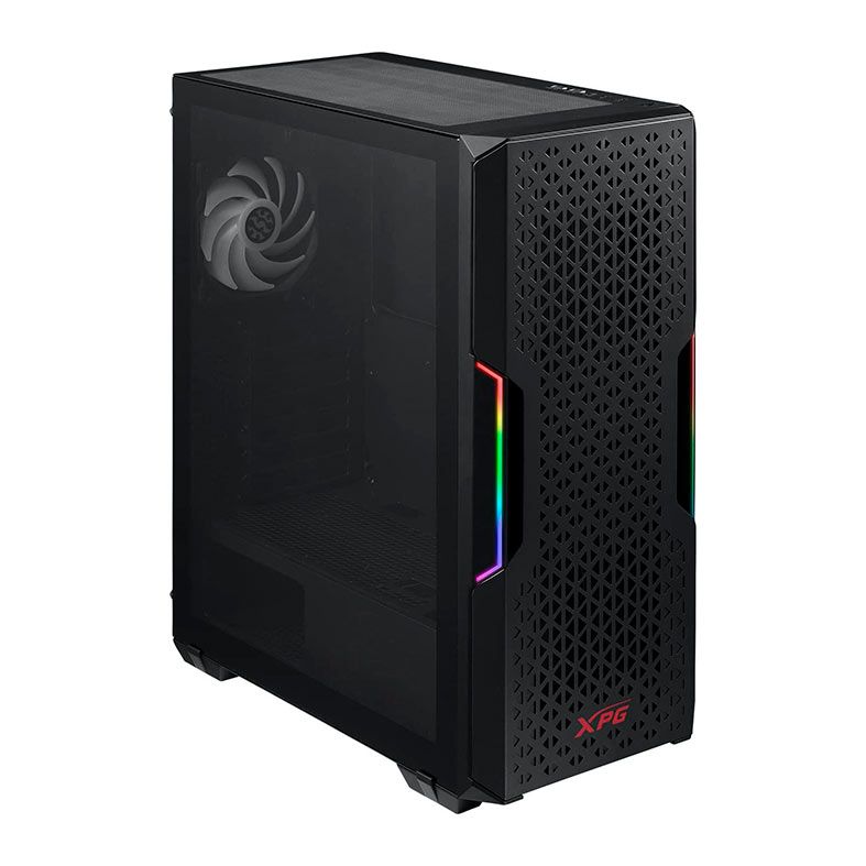 Gabinete Gamer XPG Starker Air, Mid-Tower, Lateral de Vidro, Com 2 Fans, ARGB, Preto, STARKERAIR-BKCWW