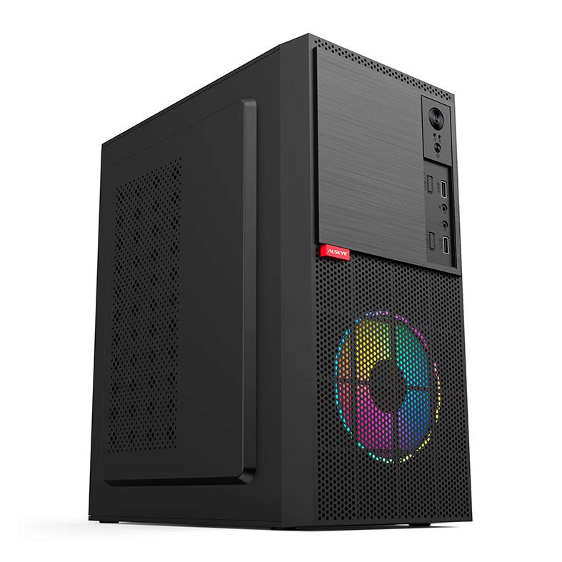 Gabinete Gamer Alseye Station, Mid-Tower, Preto, STATION