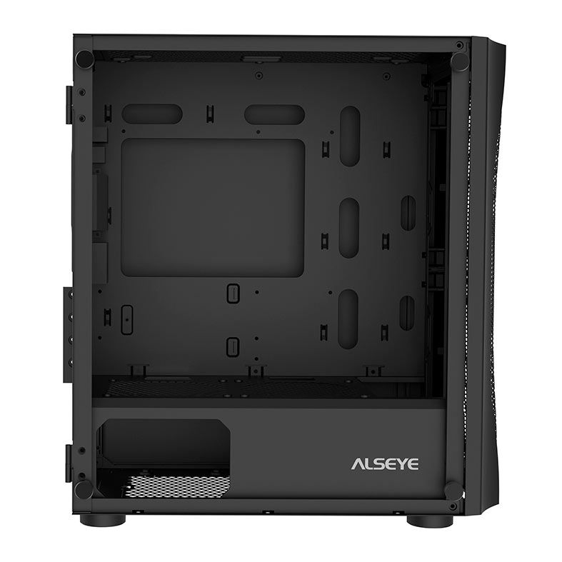 Gabinete Gamer Alseye Stone, Mid-Tower, Lateral de Vidro, Preto, STONE-BK